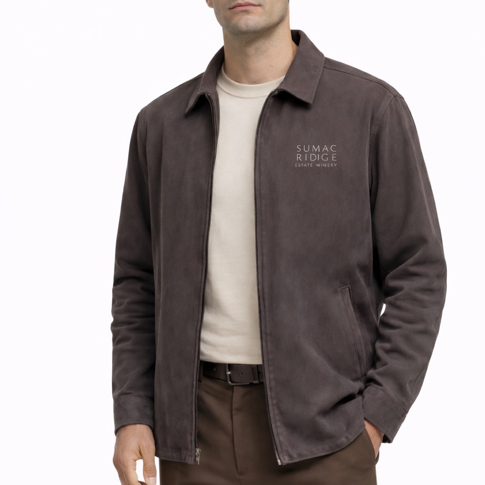 Men's Brown Lightweight Jacket - imitation suede